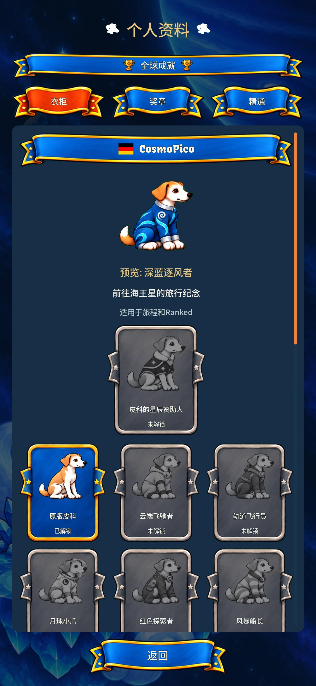 Pico the Dog – 海王星服装